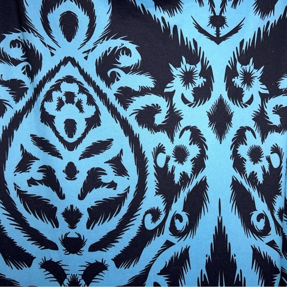 XXL Jamby Style Blue Black Maxi Skirt Geometric Boho Bohemian Tribal Stretch - Picture 6 of 14